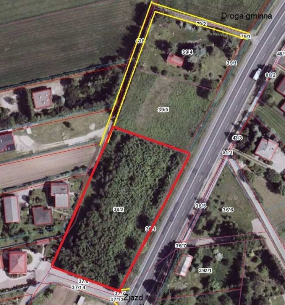 Działka  komercyjna 41 arowa  pod zabudowę usługową